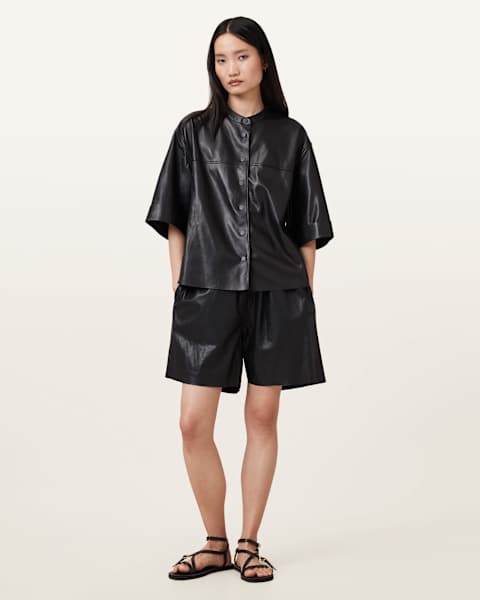 Image for Arla Lea Leather Shorts
