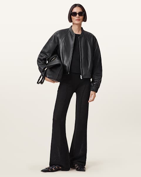 Image for Alice Sheer Knit Flared Trousers