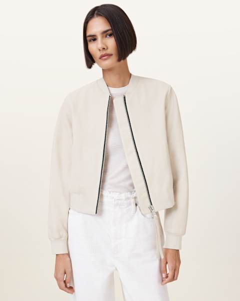 Image for Orten Leather Bomber Jacket