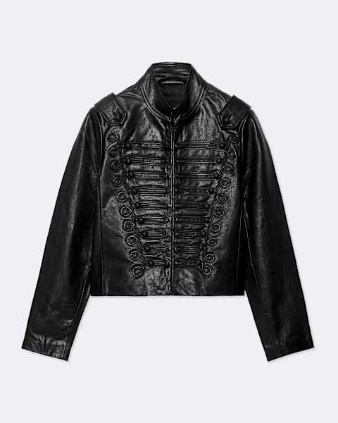 Rummy Cropped Leather Jacket