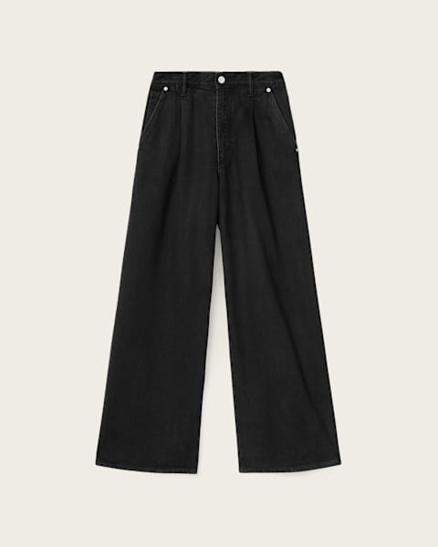 Haze Pleated Wide Leg Jeans