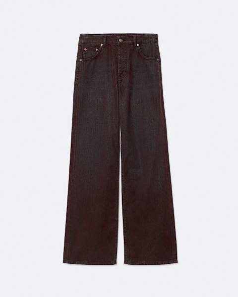 Lou Flocked Denim High-Rise Relaxed-Fit Jeans