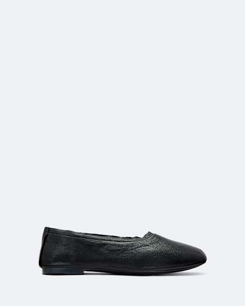 Hailee Leather Ballet Flats