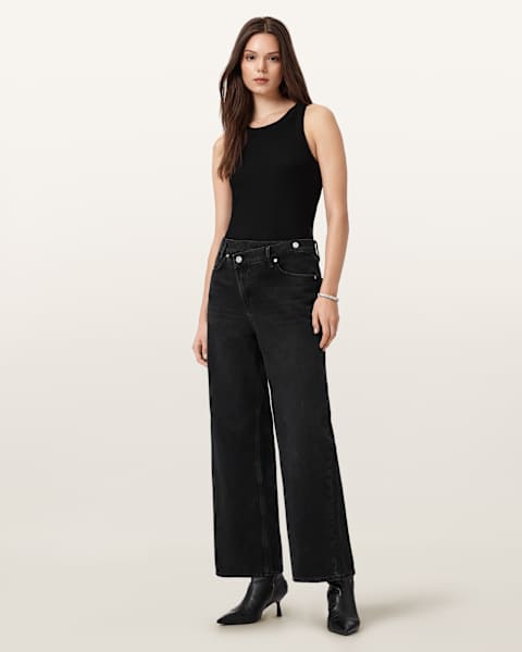 Aki Mid Rise Crossover Jeans