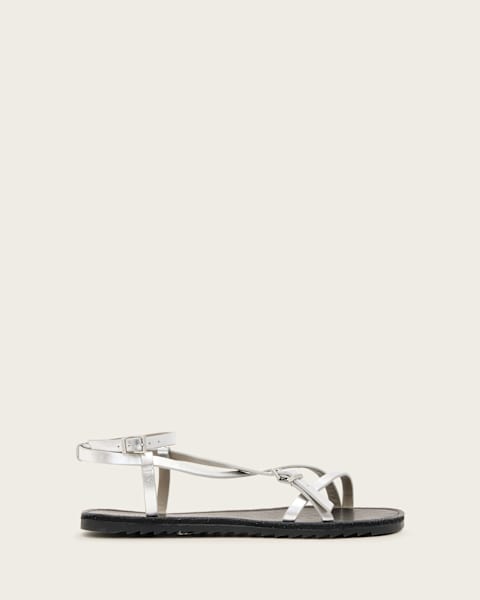 Image for Tyla Metallic Leather Sandals