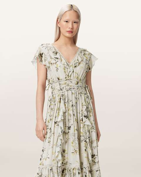 Canto Floral Ruffled Maxi Dress