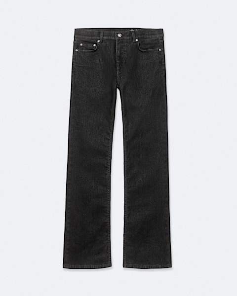 Eve Flocked Denim High-Rise Bootcut Jeans