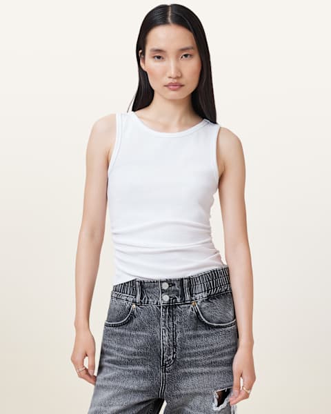 Image for Katarina Boat Neck Slim Fit Tank Top