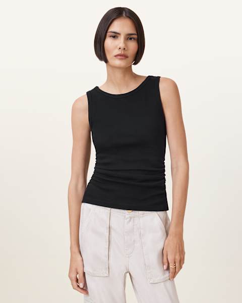 Image for Katarina Boat Neck Slim Fit Tank Top