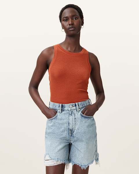 Rina Crew Neck Sleeveless Tank Top