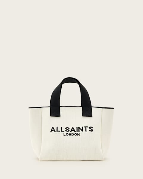 Image for Izzy Logo Print Knitted Mini Tote Bag