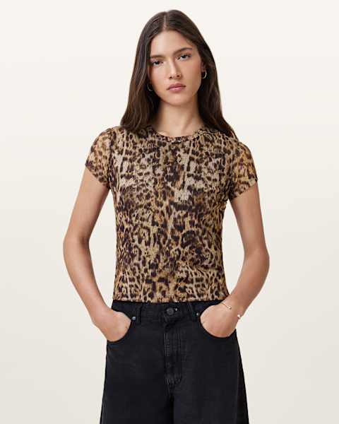 Image for Ellie Mesh Print T-Shirt