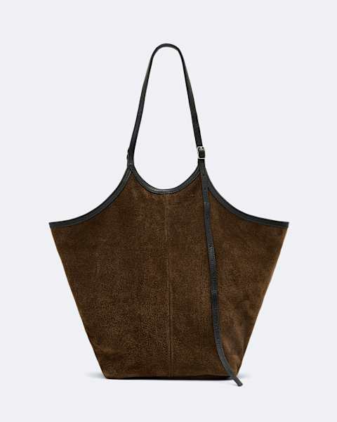 Siloh Suede Magazine Tote Bag