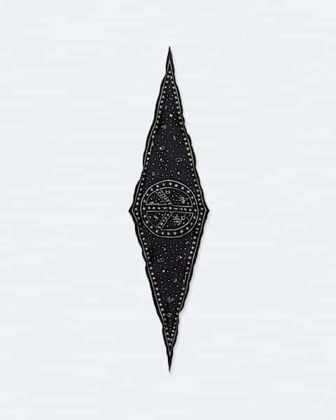 Jett Printed Diamond Silk Scarf