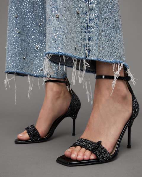 Image for Betty Sparkle Leather Sandal Heels
