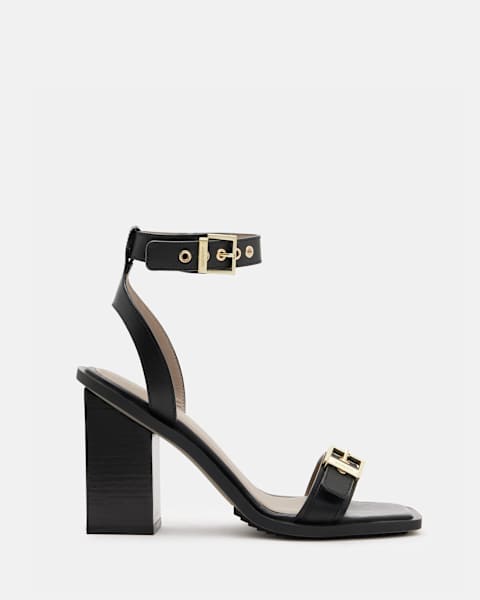 Pamela Leather Heel Sandals