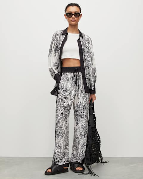 Image for Tyler Rafaela Wide Leg Printed Trousers