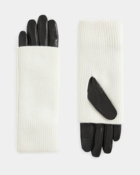 Image for Zoya Extendable Knit Cuff Leather Gloves