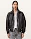 Marco Oversized Leather Bomber Jacket