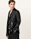 Milo Asymmetric Zip Leather Biker Jacket