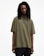 Bones Textured Logo Oversized T-Shirt