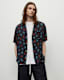 Tab Short Sleeve Dot Print Shirt