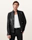 Cora Leather Snap Back Collar Jacket