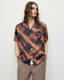 Zipo Camp Collar Tie Dye Relaxed Shirt