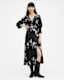 Ani Iona Jacquard V-Neck Midi Dress