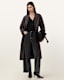 Aire Long Line Leather Coat