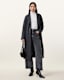 Aire Long Line Leather Coat
