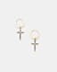 Lyra Cross Hoop Earrings
