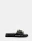 Ellie Studded Buckle Leather Sliders