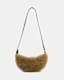 Half Moon Shearling Crossbody Bag
