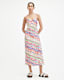 Bryony Rainbow Print Midi Slip Dress