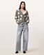 Aki Crossover Wide Leg Denim Jeans