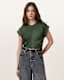 Mira Cropped Satin Drawcord T-Shirt