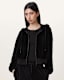 Vinny Relaxed Fit Zip Up Velvet Hoodie