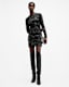 Eris Metallic Leopard Print Mini Skirt