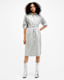 Osa Metallic Coated Denim Midi Dress