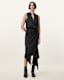 Abi Lace Trim Draped Midi Dress