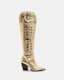 Roxanne Knee High Metallic Leather Boots