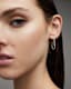Box Chain Two Tone Ball Earrings