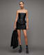 Cassie Leather Ruffle Mini Dress