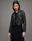 Dalby Cropped Leather Biker Jacket