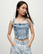 Charli Denim Cropped Corset Top