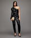 Soraya High-Rise Relaxed Sequin Trousers