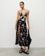 Cari Mia Sarong Front Split Floral Maxi Skirt