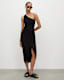 Aurelia Draped Asymmetric Hem Skirt