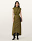 Rayanna Pleated Satin Dress